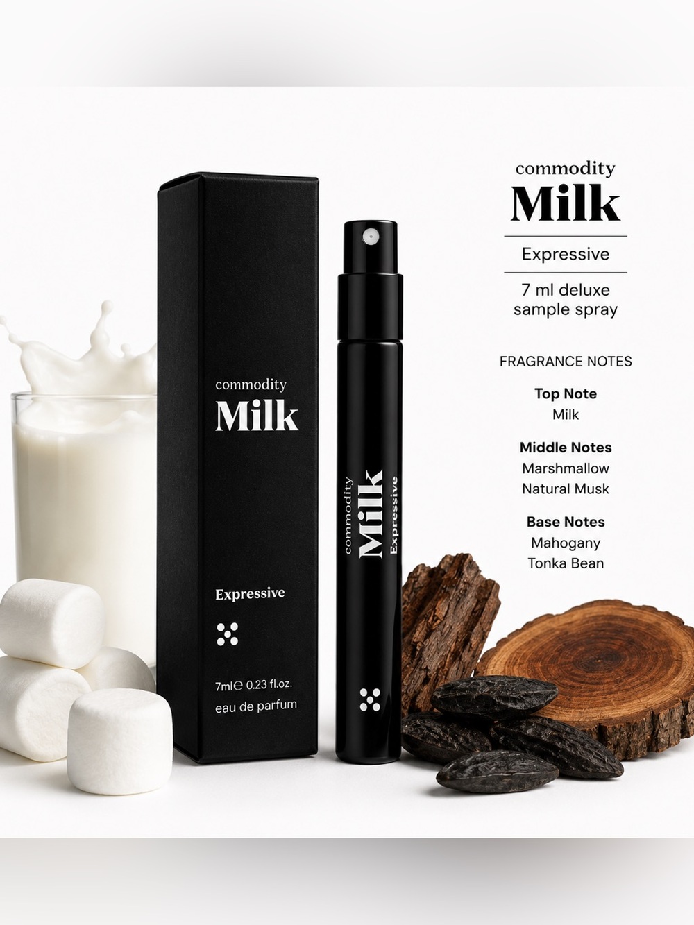 Commodity Milk Expressive Eau de Parfum 7ml Deluxe Sample Spray NIB
